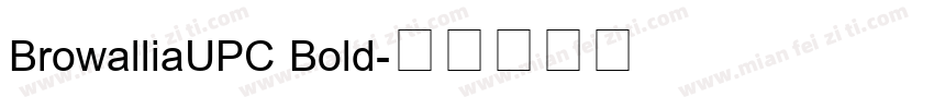 BrowalliaUPC Bold字体转换